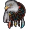 Eagle and Feathers in Dream Catcher Patch