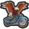 Eagle Riding Motorcycle Patch