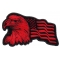 Eagle US Flag Facing Left Patriotic Iron on Patch In Red