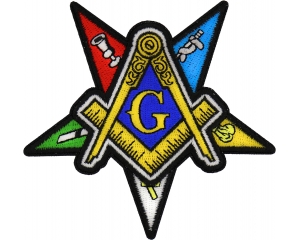 Eastern Star with Free Mason Symbol Patch