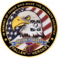 Fallen Heroes POW MIA WIA KIA Memorial Patch