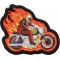 Flaming Firefighter on Motorcycle Patch