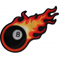 Flaming 8 Ball Iron on patch