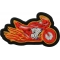 Flaming Crotch Rocket Motorcycle Patch