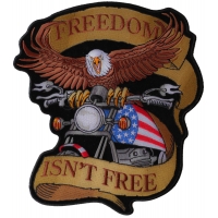 Freedom Isn't Free Biker Eagle Patriotic Large Back Patch