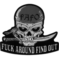 Fuck Around Find Out Large Skull Back Patch