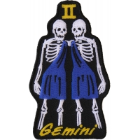 Gemini Skull Zodiac Sign Patch