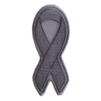 Gray Asthma and Brain Cancer Awareness Ribbon Patch