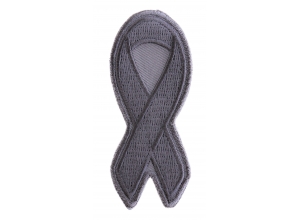 Gray Asthma and Brain Cancer Awareness Ribbon Patch