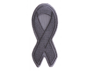 Gray Asthma and Brain Cancer Awareness Ribbon Patch
