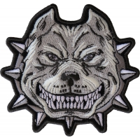 Gray Pitbull Dog Small Patch