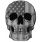 American Flag Skull Patch