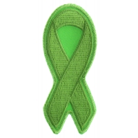 Green Ribbon Patch For Environmental Awareness