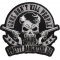 Guns Don't Kill People Dads with Pretty Daughters Do Iron on Skull Pistols Funny Iron on Patch