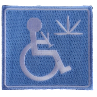 Handicap Stoner With Bong Patch | Embroidered Pot Patches