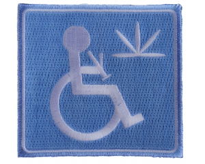 Handicap Stoner With Bong Patch | Embroidered Pot Patches