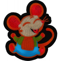 Happy Rat Iron on Patch