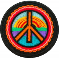 Hippie Peace Patch Embroidered
