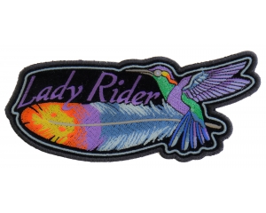 Hummingbird Lady Rider Feather Small Patch