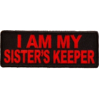 I Am My Sister's Keeper Patch In Red | US Military Veteran Patches