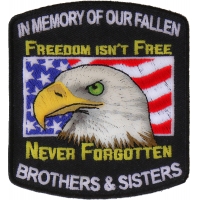 In Memory Of Our Fallen Military Brothers And Sisters Patch | Embroidered Patches