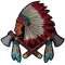 Indian Axes and Feathers Patch