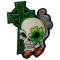 Irish Cross Skull Goaty and Pipe Patch