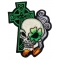 Irish Skull Cross Smoking Pipe Patch