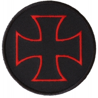 Iron Cross Patch Red Black