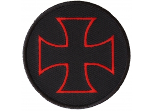 Iron Cross Patch Red Black