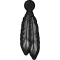 Dreamcatcher Feather Patch: Black White