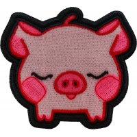 Kiss Me Piggy Iron on Patch