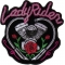 Lady Rider Chain Engine Rose Patch
