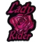 Lady Rider Pink Rose Iron on Biker Patch