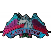 Lady Rider Unicorn Large Back Patch