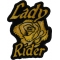 Lady Rider Yellow Rose Iron on Patch for Lady Bikers