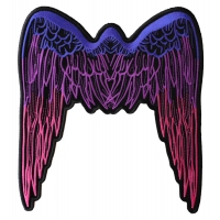 Large Angel Wings Patch Pink | Embroidered Patches