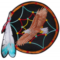 Large Dreamcatcher Eagle Jacket Back Patch | Embroidered Biker Patches