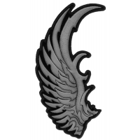 Left Silver Eagle Wing Patch | Embroidered Patches