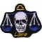 Libra Skull Zodiac Sign Patch