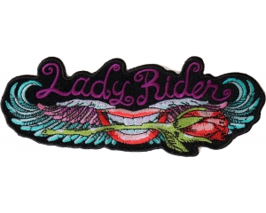 Lips and roses Lady Rider Patch