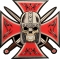 Maltese Cross Skull Knight Patch