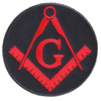 Mason Symbol Patch In Red