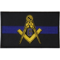 Masonic Thin Blue Line For Law Enforcement Patch | Embroidered Patches