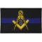 Masonic Thin Blue Line For Law Enforcement Patch
