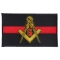 Masonic Thin Red Line For Fire Fighters Iron on Patch