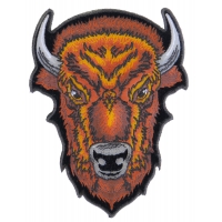 Medium Brown Buffalo Head Patch | Embroidered Patches