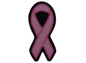 Medium Pink Ribbon Patch For Breast Cancer Awareness | Embroidered Patches