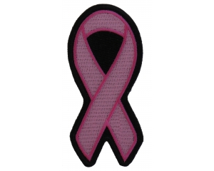 Medium Pink Ribbon Patch For Breast Cancer Awareness | Embroidered Patches