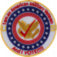 Military Veteran And I Vote Patch | US Military Veteran Patches